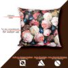 Mikrofaser Dekokissen Velours Kissenbezug Sofakissen Kissenhülle mit & ohne Füllung – Rosen Schwarz