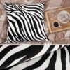 Mikrofaser Dekokissen Velours Kissenbezug Sofakissen Kissenhülle mit & ohne Füllung – Zebra