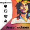 Dekokissen Pop Art Kissenbezug Zierkissen Sofakissen bedruckt mit & ohne Füllung 40x40cm Bob Marley