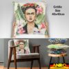 Dekokissen Pop Art Kissenbezug Zierkissen Kissenhülle bedruckt mit & ohne Füllung 40x40cm Frida Tropical