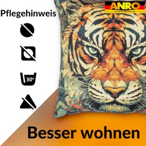 Dekokissen Pop Art  Kissenbezug Zierkissen Kissenhülle bedruckt mit & ohne Füllung 40x40cm Tiger