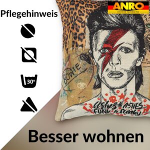 Dekokissen Pop Art  Kissenbezug Zierkissen Kissenhülle bedruckt mit & ohne Füllung 40x40cm David Bowie