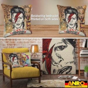 Dekokissen Pop Art  Kissenbezug Zierkissen Kissenhülle bedruckt mit & ohne Füllung 40x40cm David Bowie