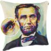 Dekokissen Pop Art Kissenbezug Zierkissen Sofakissen bedruckt mit & ohne Füllung 40x40cm Abraham Lincoln