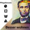 Dekokissen Pop Art Kissenbezug Zierkissen Sofakissen bedruckt mit & ohne Füllung 40x40cm Abraham Lincoln