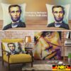Dekokissen Pop Art Kissenbezug Zierkissen Sofakissen bedruckt mit & ohne Füllung 40x40cm Abraham Lincoln