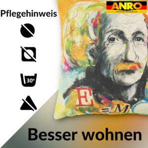 Dekokissen Pop Art  Kissenbezug Zierkissen Kissenhülle bedruckt mit & ohne Füllung 40x40cm Albert Einstein