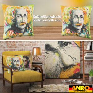Dekokissen Pop Art  Kissenbezug Zierkissen Kissenhülle bedruckt mit & ohne Füllung 40x40cm Albert Einstein