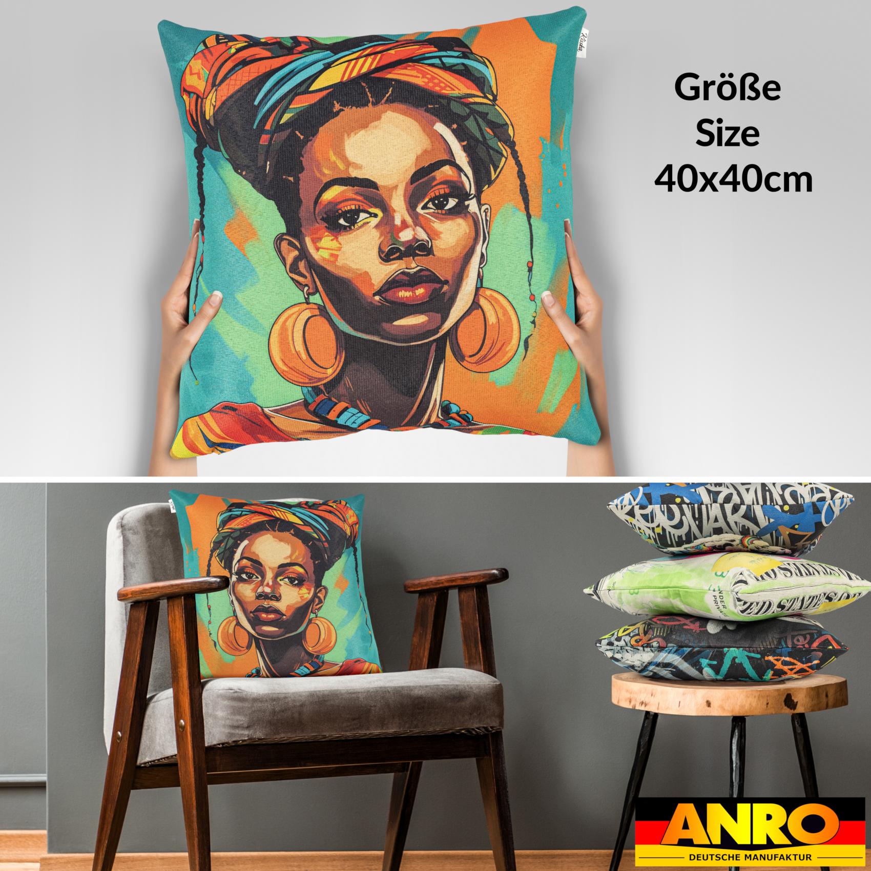 Dekokissen Pop Art Kissenbezug Zierkissen Kissenhülle bedruckt mit & ohne Füllung 40x40cm Sisay