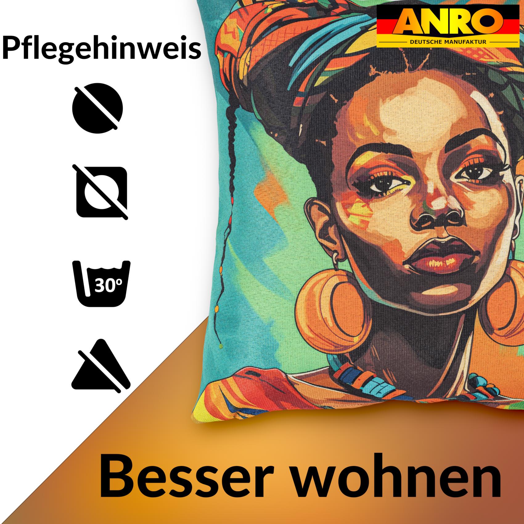 Dekokissen Pop Art Kissenbezug Zierkissen Kissenhülle bedruckt mit & ohne Füllung 40x40cm Sisay