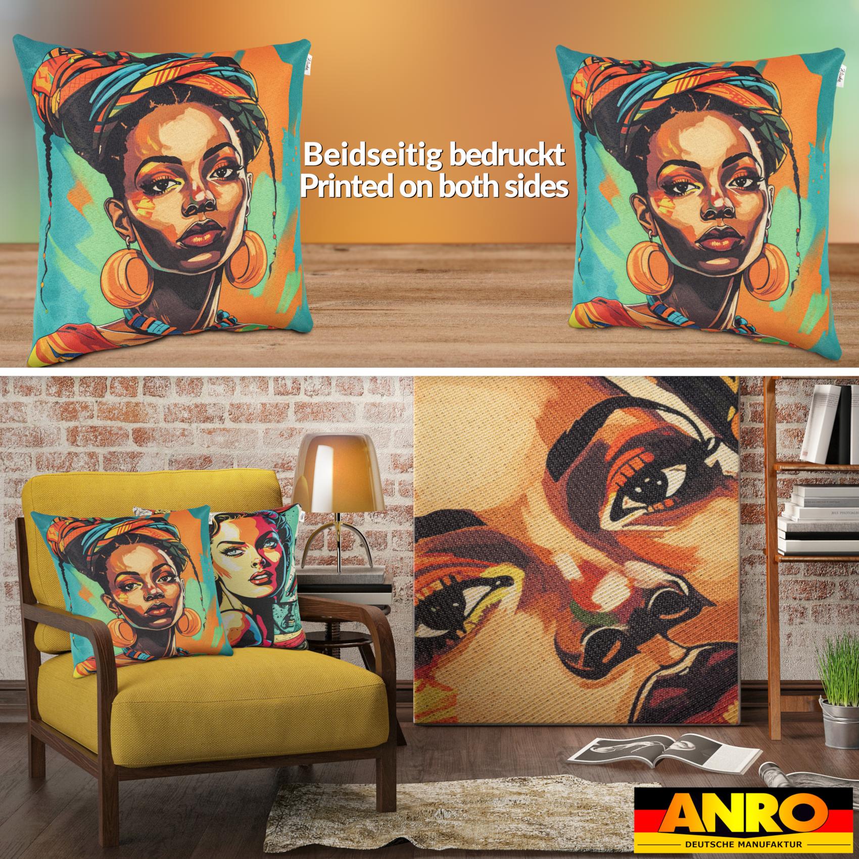 Dekokissen Pop Art Kissenbezug Zierkissen Kissenhülle bedruckt mit & ohne Füllung 40x40cm Sisay
