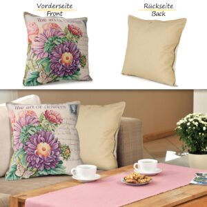 Gobelin Dekokissen Landhaus Vintage Sofakissen mit & ohne Füllung 45x45cm Blumen