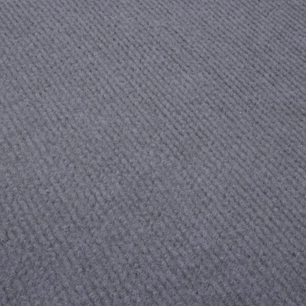 Treppenteppich Treppenstufen Teppich Stufenteppich Stufenmatte selbsthaftend Rechteckig Grau – 50x20cm