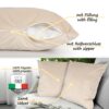 Samtkissen Kissenbezug Sofakissen Dekokissen mit & ohne Füllung 4 Größen Beige