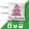 Weihnachtskissen Kissenhülle Weihnachten Kissen Dekokissen mit & ohne Füllung 45x45cm Weihnachtsbaum Rosa