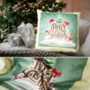 Weihnachtskissen Kissenhülle Weihnachten Kissen Dekokissen mit & ohne Füllung 45x45cm Weihnachtsbaum Grün