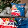 Weihnachtskissen Kissenhülle Weihnachten Kissen Dekokissen mit & ohne Füllung 45x45cm VW-Bus Weihnachtsmann
