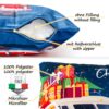RG3713-04_30 Weihnachtskissen Kissenhülle Weihnachten Kissen Dekokissen mit & ohne Füllung 45x45cm VW-Bus Weihnachtsmann – 45x45cm, ohne Füllung