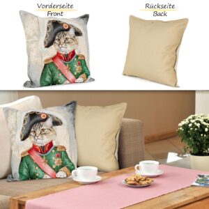 Kissenhülle Gobelin Kissen Jacquard Sofakissen Dekokissen mit & ohne Füllung 45x45cm Napoleon