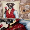 Kissenhülle Gobelin Kissen Jacquard Sofakissen Dekokissen mit & ohne Füllung 45x45cm Labrador