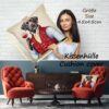 Kissenhülle Gobelin Kissen Jacquard Sofakissen Dekokissen mit & ohne Füllung 45x45cm Labrador