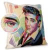 Gobelin Dekokissen Stars Zierkissen Sofakissen Kissenbezug mit & ohne Füllung 45x45cm Elvis Presley