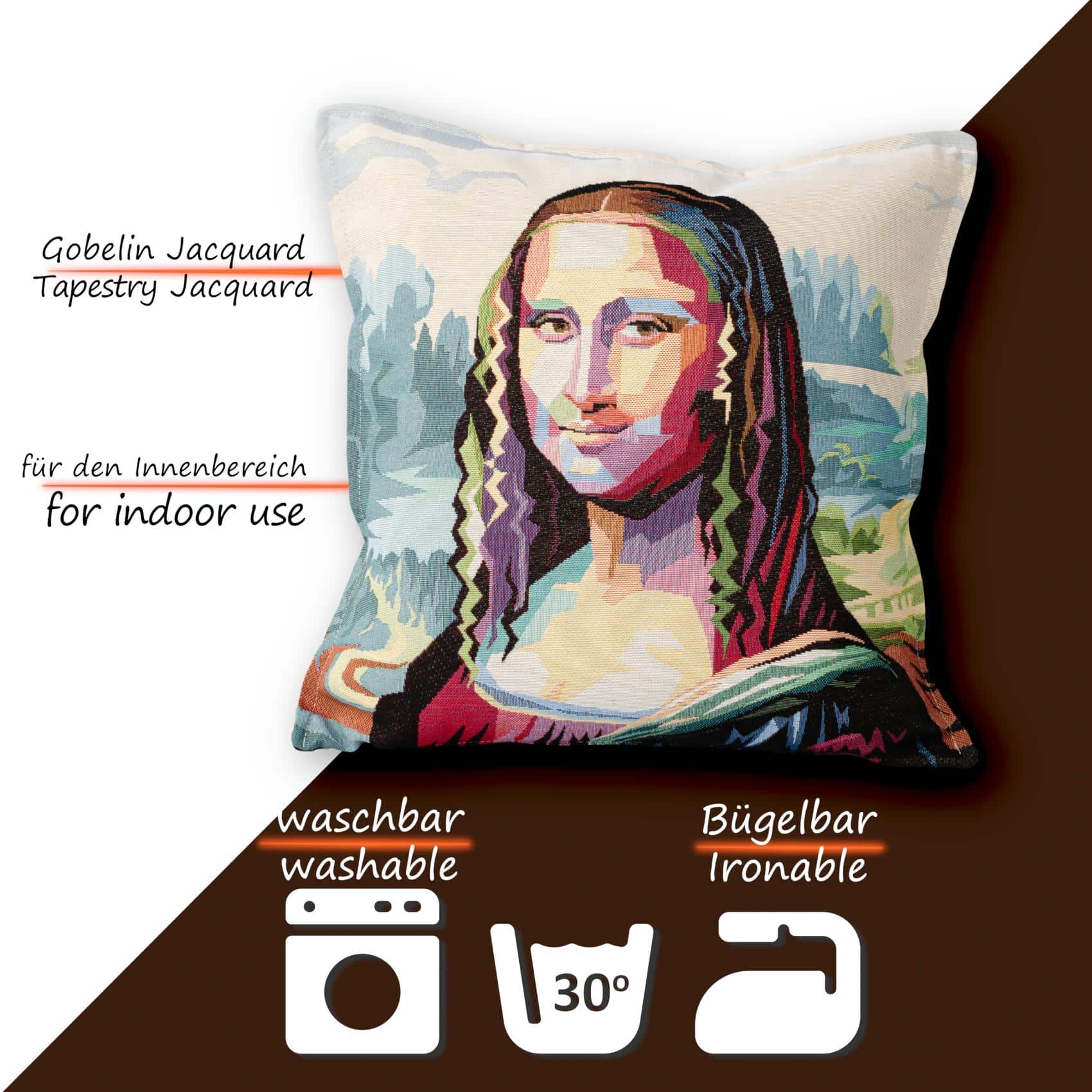 Gobelin Dekokissen Stars Zierkissen Sofakissen Kissenbezug mit & ohne Füllung 45x45cm Mona Lisa