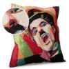 Gobelin Dekokissen Stars Zierkissen Sofakissen Kissenbezug mit & ohne Füllung 45x45cm Charlie Chaplin