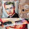 Gobelin Dekokissen Stars Zierkissen Sofakissen Kissenbezug mit & ohne Füllung 45x45cm James Dean