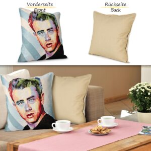 Gobelin Dekokissen Stars Zierkissen Sofakissen Kissenbezug mit & ohne Füllung 45x45cm James Dean