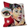 Gobelin Dekokissen Stars Zierkissen Sofakissen Kissenbezug mit & ohne Füllung 45x45cm Audrey Hepburn