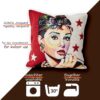 Gobelin Dekokissen Stars Zierkissen Sofakissen Kissenbezug mit & ohne Füllung 45x45cm Audrey Hepburn