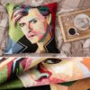Gobelin Dekokissen Stars Zierkissen Sofakissen Kissenbezug mit & ohne Füllung 45x45cm David Bowie