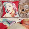 Gobelin Dekokissen Stars Zierkissen Sofakissen Kissenbezug mit & ohne Füllung 45x45cm Marilyn Monroe