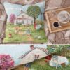 Gobelin Dekokissen Landhaus Vintage Sofakissen mit & ohne Füllung 45x45cm Bauernhof