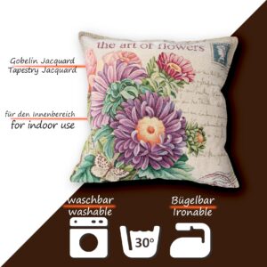 Gobelin Dekokissen Landhaus Vintage Sofakissen mit & ohne Füllung 45x45cm Blumen
