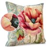 Gobelin Dekokissen Landhaus Vintage Sofakissen mit & ohne Füllung 45x45cm Mohnblume