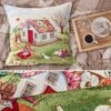 Gobelin Dekokissen Landhaus Vintage Sofakissen mit & ohne Füllung 45x45cm Lebkuchenhaus 