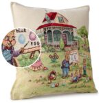 Gobelin Dekokissen Landhaus Vintage Sofakissen mit & ohne Füllung 45x45cm Ostern