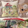 Gobelin Dekokissen Landhaus Vintage Sofakissen mit & ohne Füllung 45x45cm Ostern