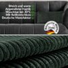 Cord Kissen Kissenbezug Sofakissen Cord Dekokissen Kissenhülle mit & ohne Füllung 4 Größen Grün – 30x50cm, ohne Füllung
