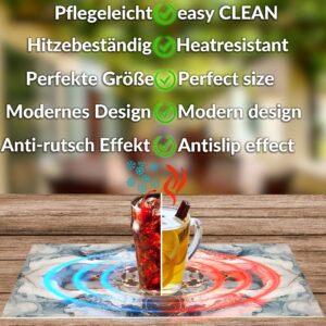 Platzset Platzdeckchen Tischset abwaschbar Tischmatte PVC Platzmatte Marmor Hell 30x45cm