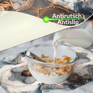 Platzset Platzdeckchen Tischset abwaschbar Tischmatte PVC Platzmatte Marmor Hell 30x45cm