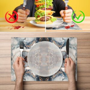 Platzset Platzdeckchen Tischset abwaschbar Tischmatte PVC Platzmatte Marmor Hell 30x45cm