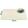 Tischset Platzsets Platzdeckchen abwaschbar Tischuntersetzer PVC hitzebeständig Glitzer Uni Beige 35x50cm