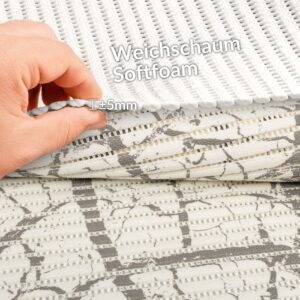 Weichschaummatte Badematte rutschfest Badvorleger Meterware Antirutschmatte MarmorMarmor Grau 65cm