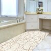 Weichschaummatte Badematte rutschfest Badvorleger Meterware Antirutschmatte MarmorMarmor Beige 65cm