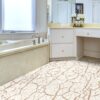 Weichschaummatte Badematte rutschfest Badvorleger Meterware Antirutschmatte MarmorMarmor Beige 130cm