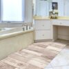 Weichschaummatte Badematte rutschfest Badvorleger Meterware Antirutschmatte Holz 65cm