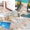 Weichschaummatte Badematte rutschfest Badvorleger Meterware Antirutschmatte Holz 65cm